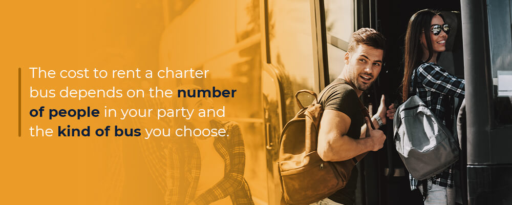 charter bus depends on the number of people